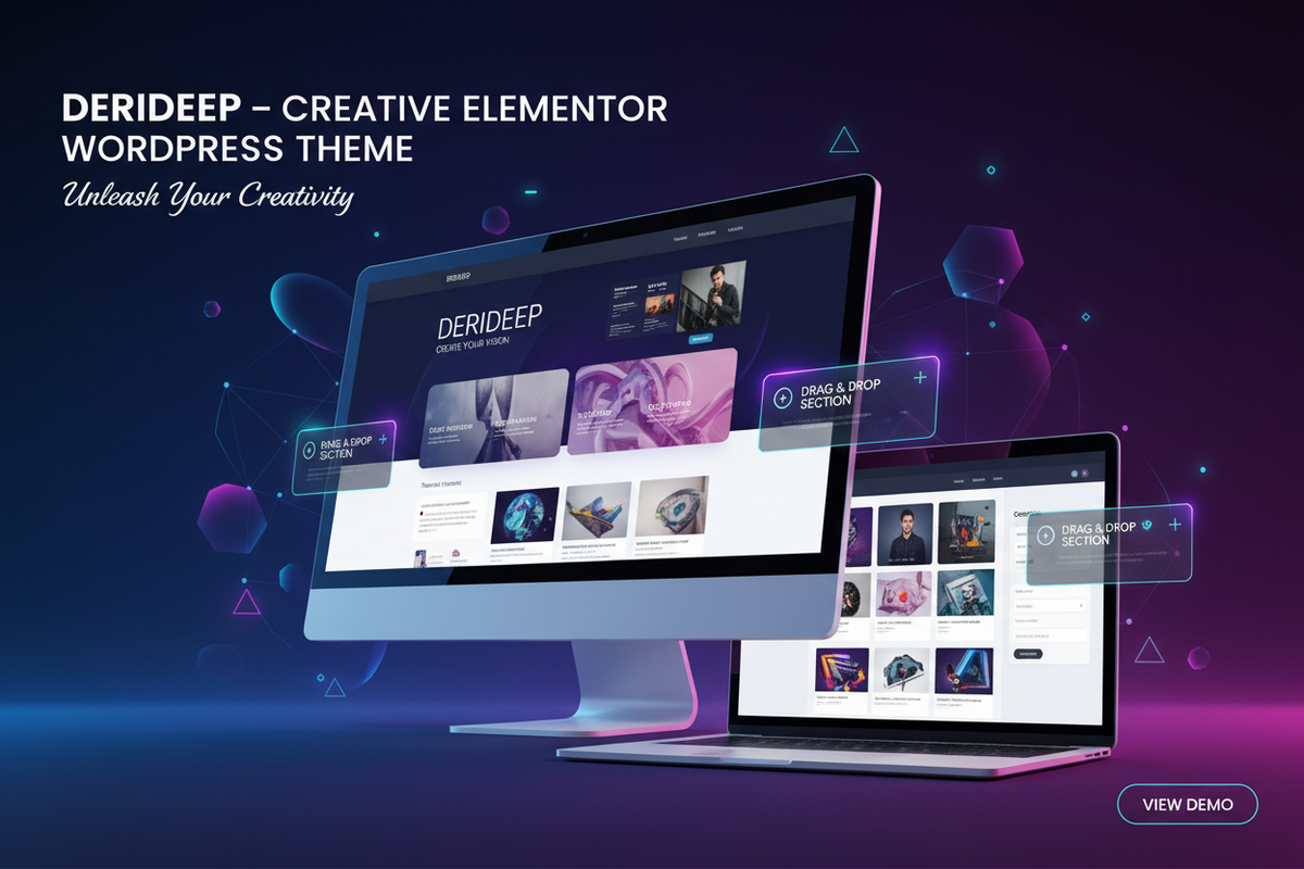 DeriDeep – Creative Elementor WordPress Them
