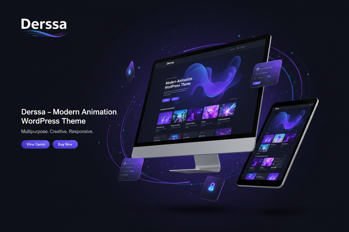 Derssa – Modern Animation Multipurpose WordPress theme